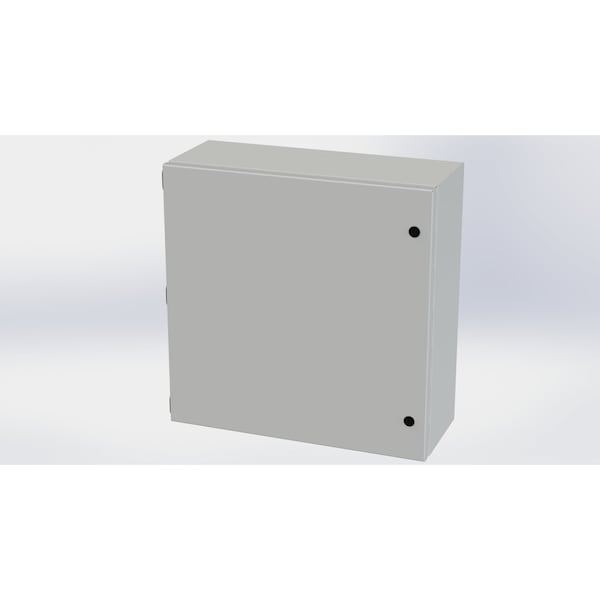 1/4 Turn Latch Electrical Enclosures, 20 in H, 8 in D, 20 in W, NEMA 3R, 4, 12, 13, Carbon Steel